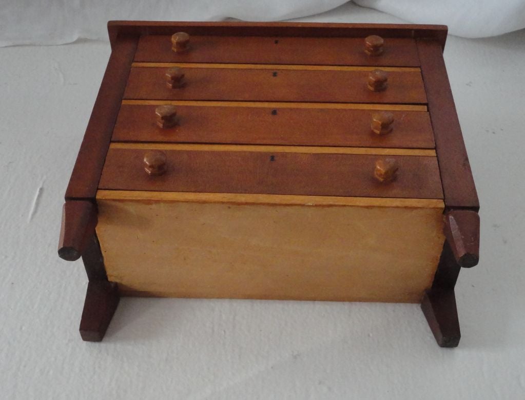 19THC Early Sheraton Minature Chest Of Drawers/Salesman Sample 1