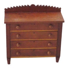 19THC Early Sheraton Minature Chest Of Drawers/Salesman Sample