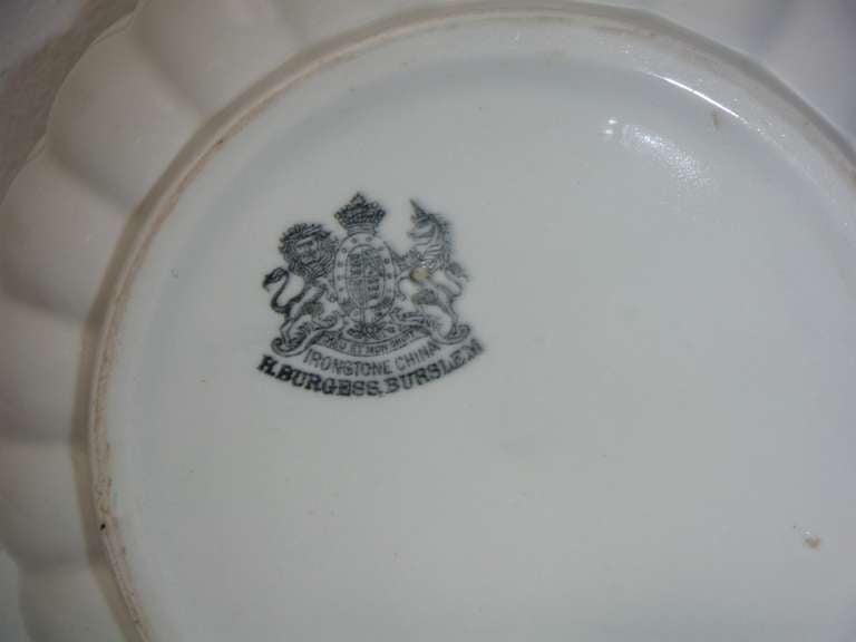 19th Century Large English Ironstone Serving Bowl 2