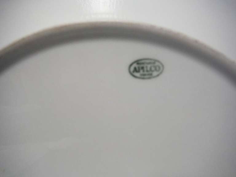 Set of Six Large French Ironstone Dinner Plates 1
