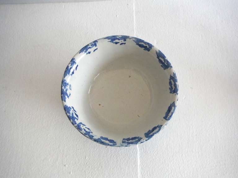 American 19th Century Spongeware Bowl For Sale