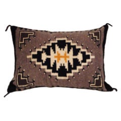 Fantastic Navajo Indian Weaving Bolster Pillow From TwoGreyHills