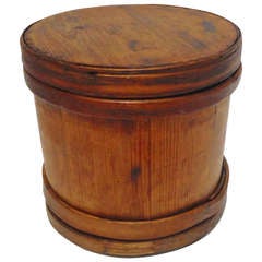 19thc Early Large New England Pantry Box W/ Lid