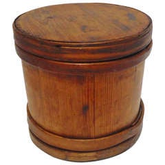 19thc Early Large New England  Pantry Box W/ Lid