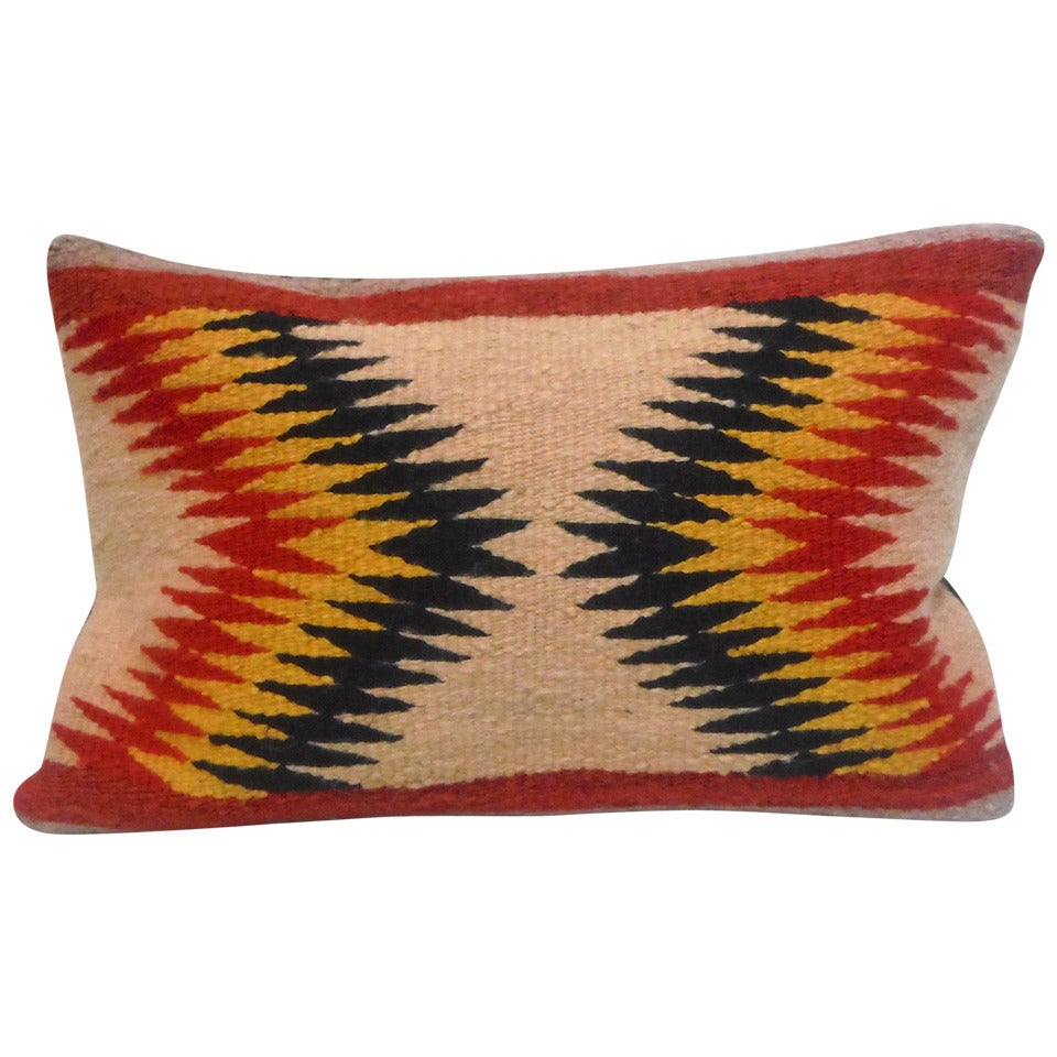 Geometric Eye Dazzler Indian Weaving Pillow