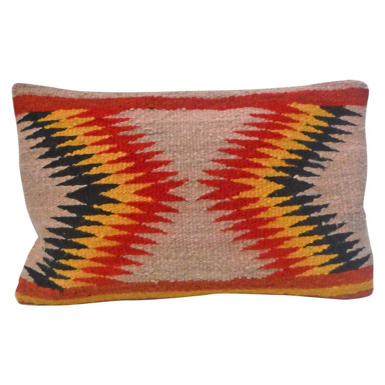 Navajo Indian Weaving Saddle Blanket Pillow at 1stdibs