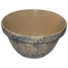 Early 20th Century Sponge Ware Mixing Bowl 6