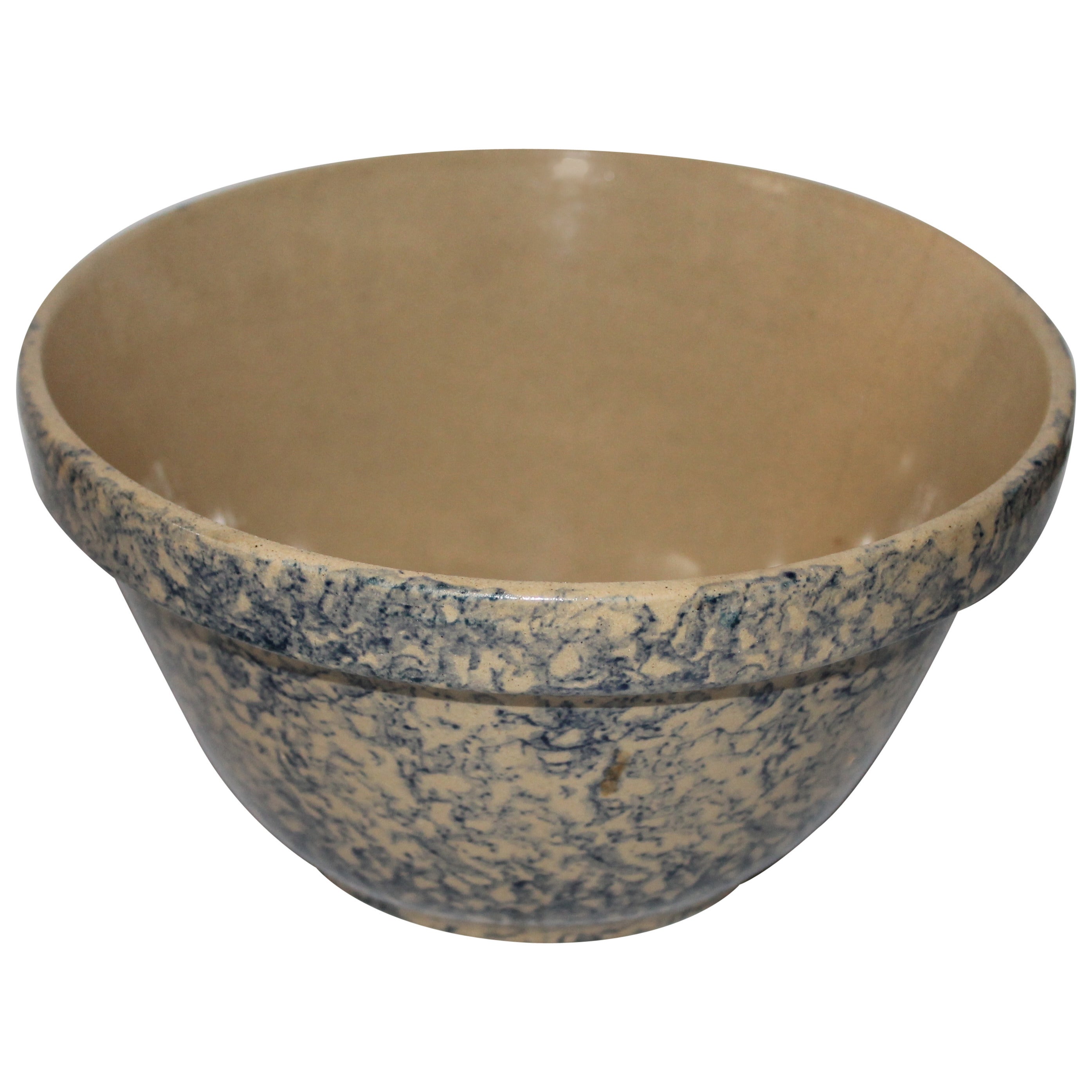Early 20th Century Sponge Ware Mixing Bowl For Sale