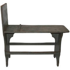 19th Century Original Painted Bucket Bench