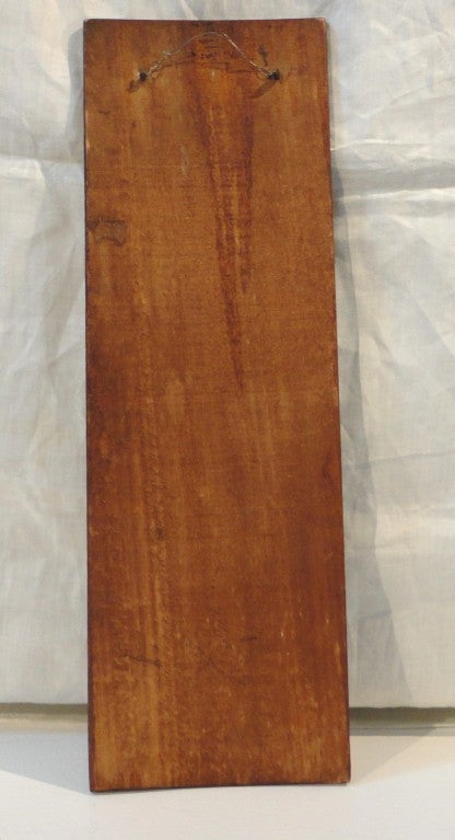 Original bemalte und geschnitzte indische Plakette des 19. Jahrhunderts, 19. Jahrhundert im Angebot 1
