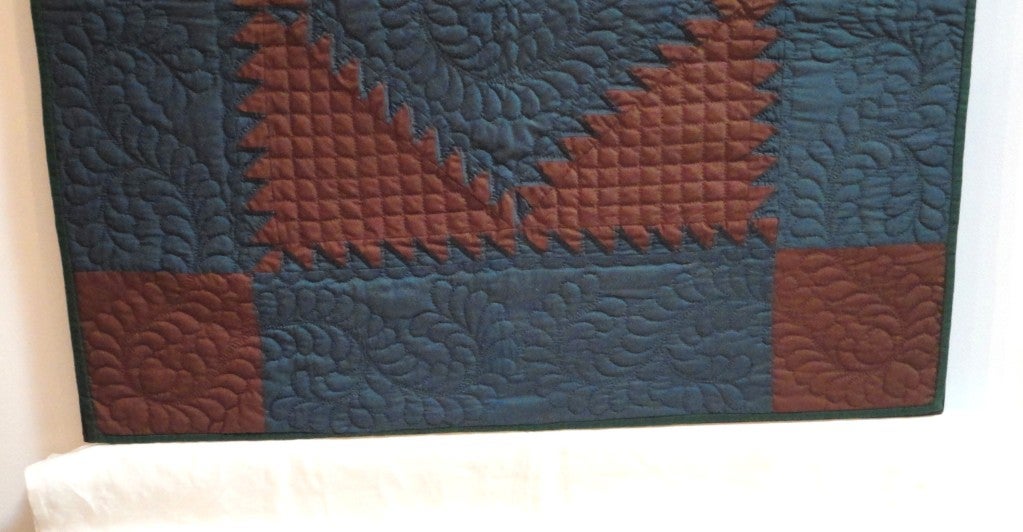 Fantastic Lancaster Co.,Pa. Mounted Amish Diamond Crib Quilt at 1stDibs