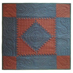 Retro Fantastic  Lancaster Co., Pa. Mounted Amish Diamond Crib Quilt