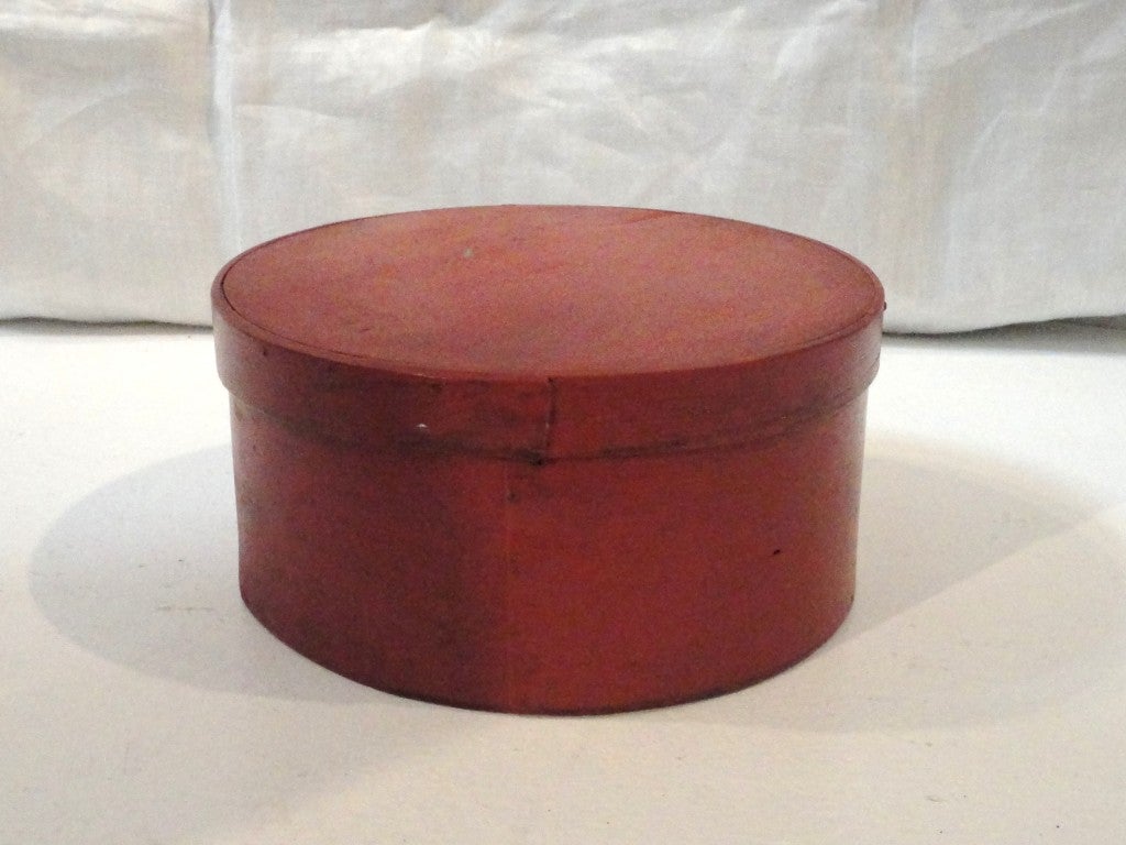Fantastic Original Bittersweet Painted 19thc Large Pantry Box