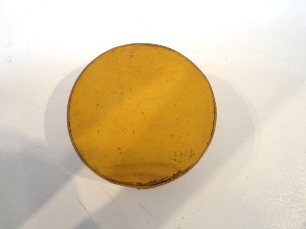 19THC Original Yellow  Polychrome Painted Large  Pantry Box