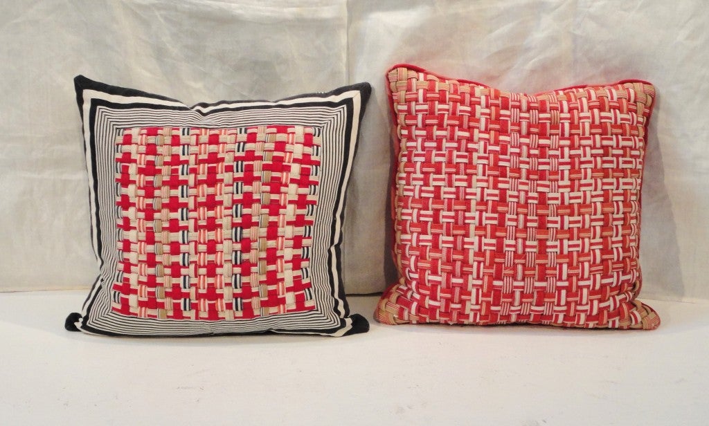 wow these pillows are unbelievable !This is all hand woven ticking and done by hand.Two available   in this stripe.