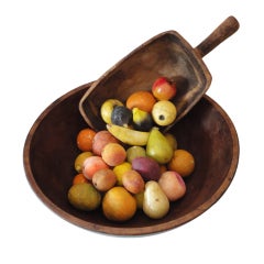 32 Pieces of Original Surface & Painted Stone Fruit/Collection