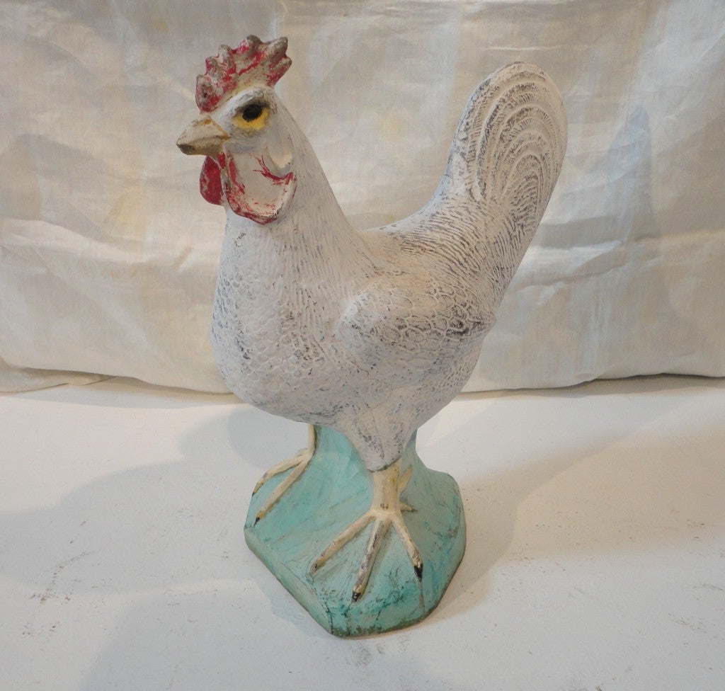 vintage concrete rooster