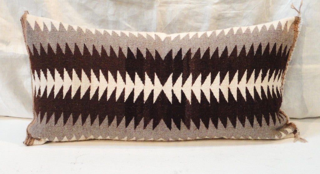 Navajo Weaving Bolster Pillow In The Flying Geese Pattern