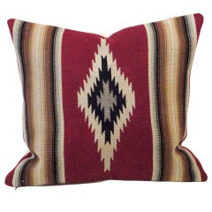 Vintage Mexican Chimayo Indian Sampler Weaving Pillow/Great colors