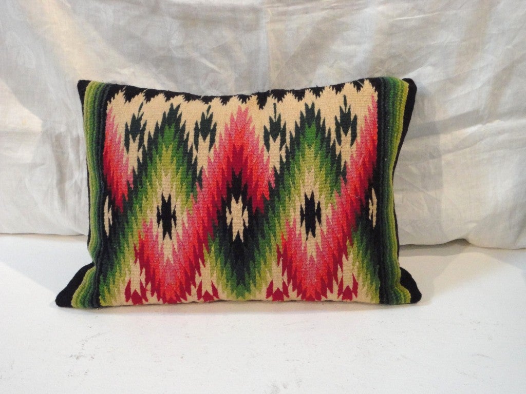 Mid-20th Century Fantastic Mexican Indian Weaving/Sarape Pillows
