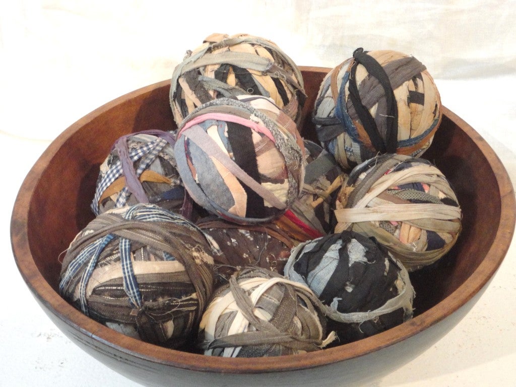 American Collection of  Ten Early 19THC  Rag Balls From Pennsylvania
