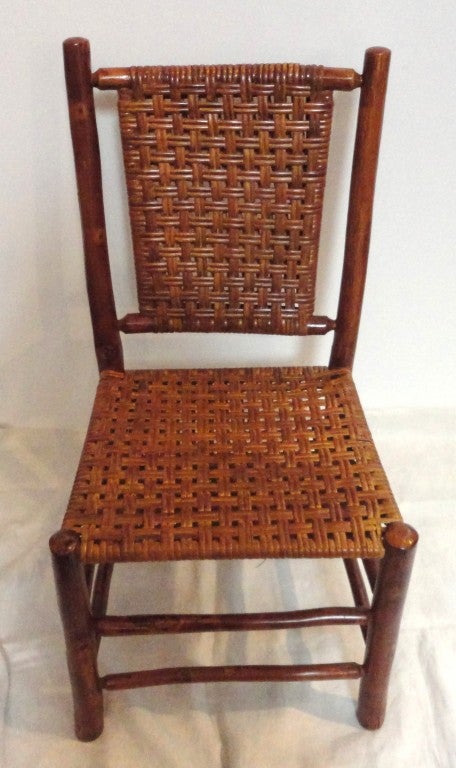 American Pair of 1930'S Old Hickory Side Chairs