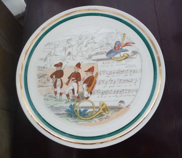 French Opera Plates by Parry Vielle In Excellent Condition In Los Angeles, CA