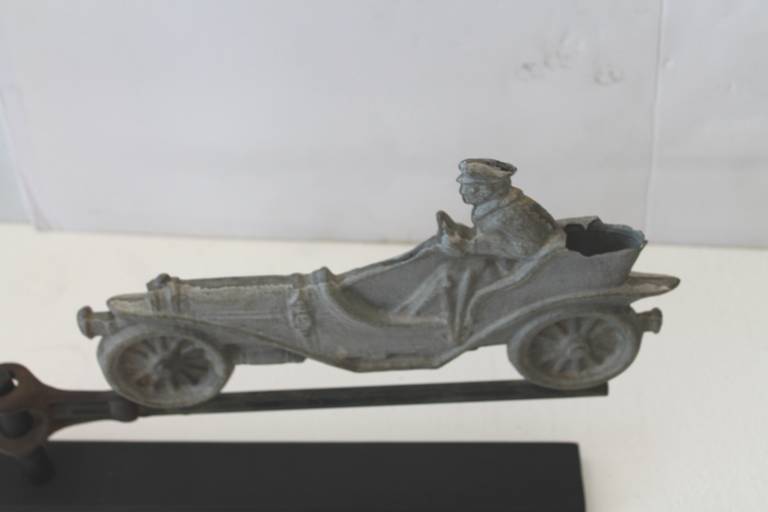 Early 20th Century Car and Driver Lightning Rod Weathervane In Good Condition In Los Angeles, CA