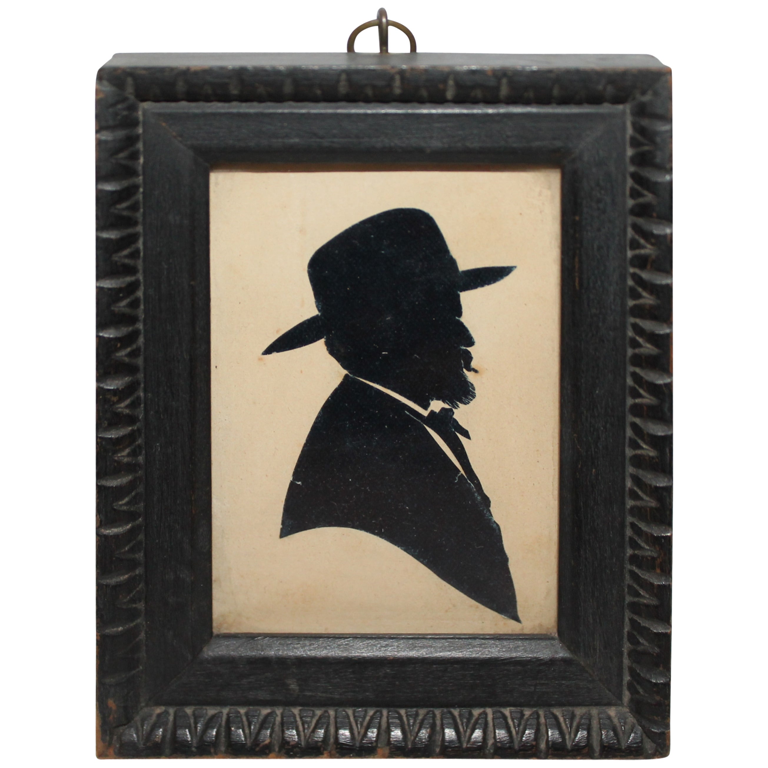 Signed Early 19th Century Silhouette of Colonial Gentleman