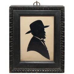 Signed Early 19th Century Silhouette of Colonial Gentleman