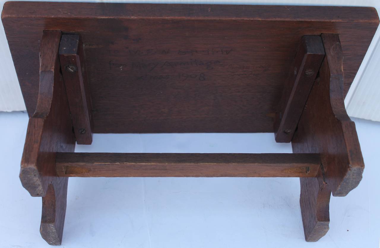 Late 19th Century 19th Century Hand-Carved Walnut Foot Stool