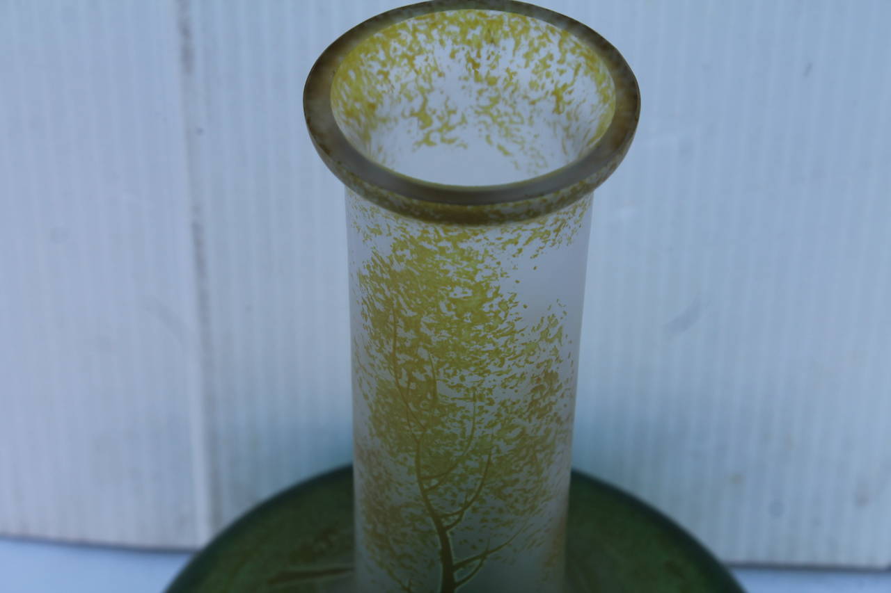 Embossed Rare 19th Century Art Glass Vase