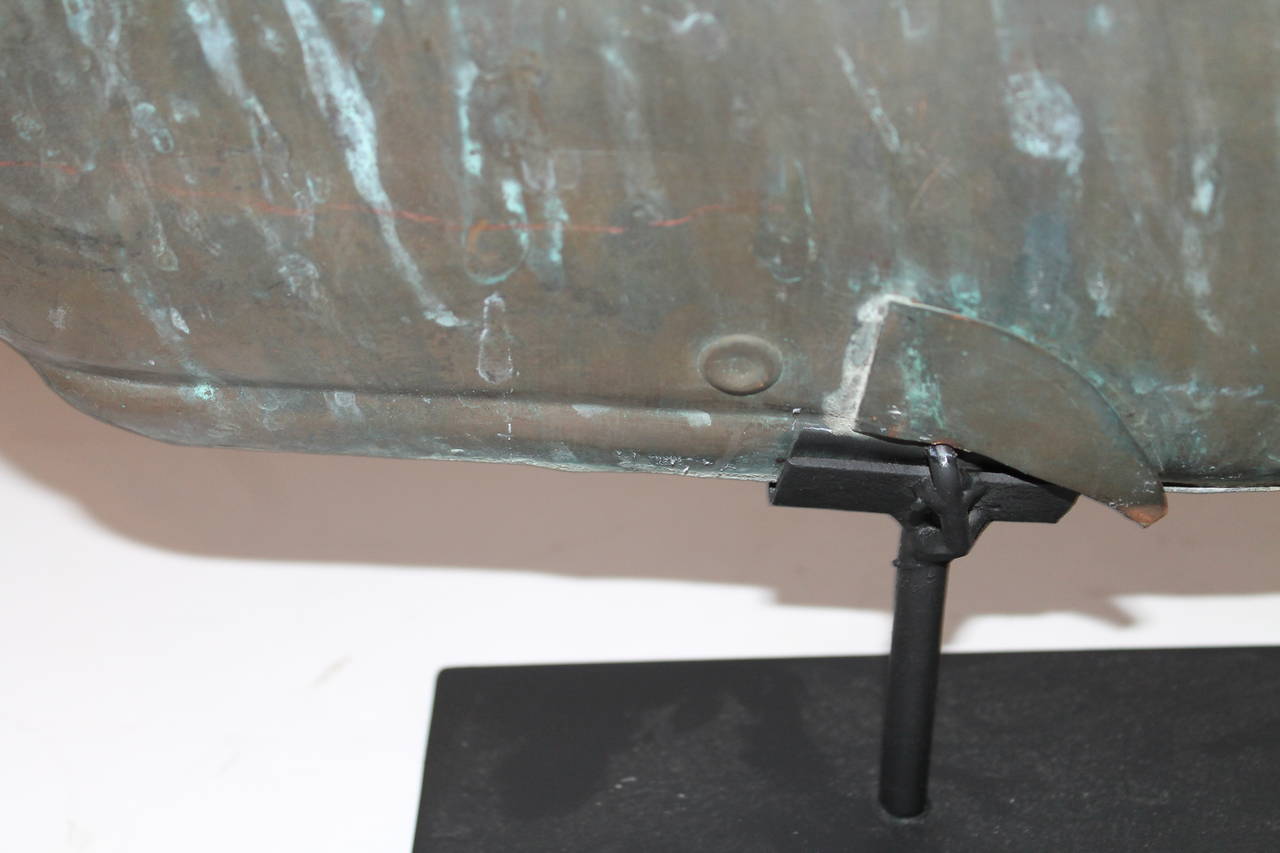 American Colonial Mid-20th Century Whale Weathervane