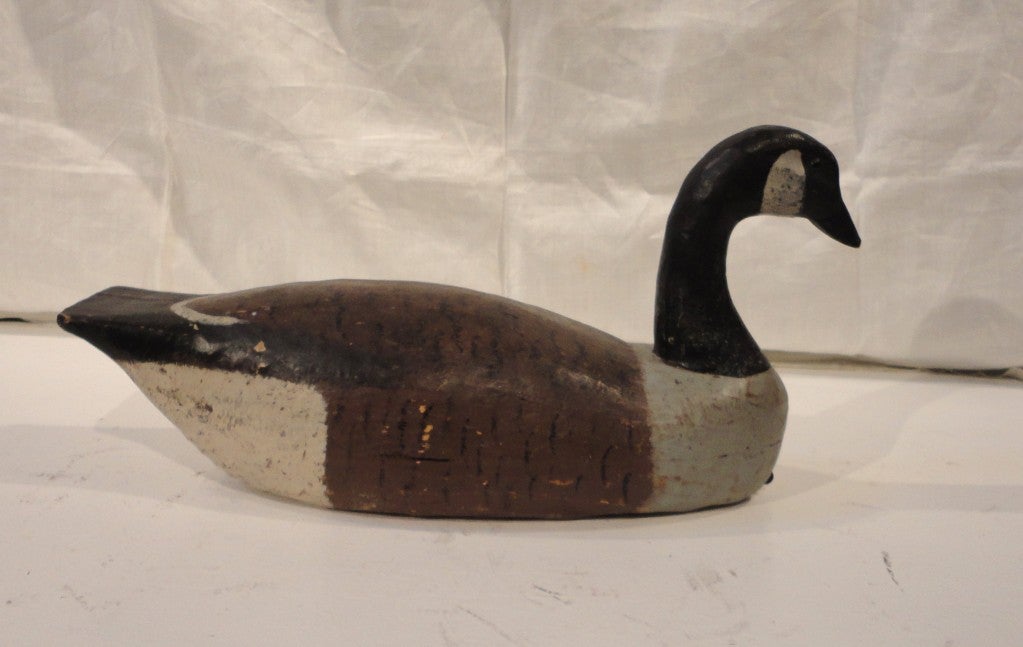 Mid-20th Century Pair Of Fantastic Original Painted & Signed Canadian Geese