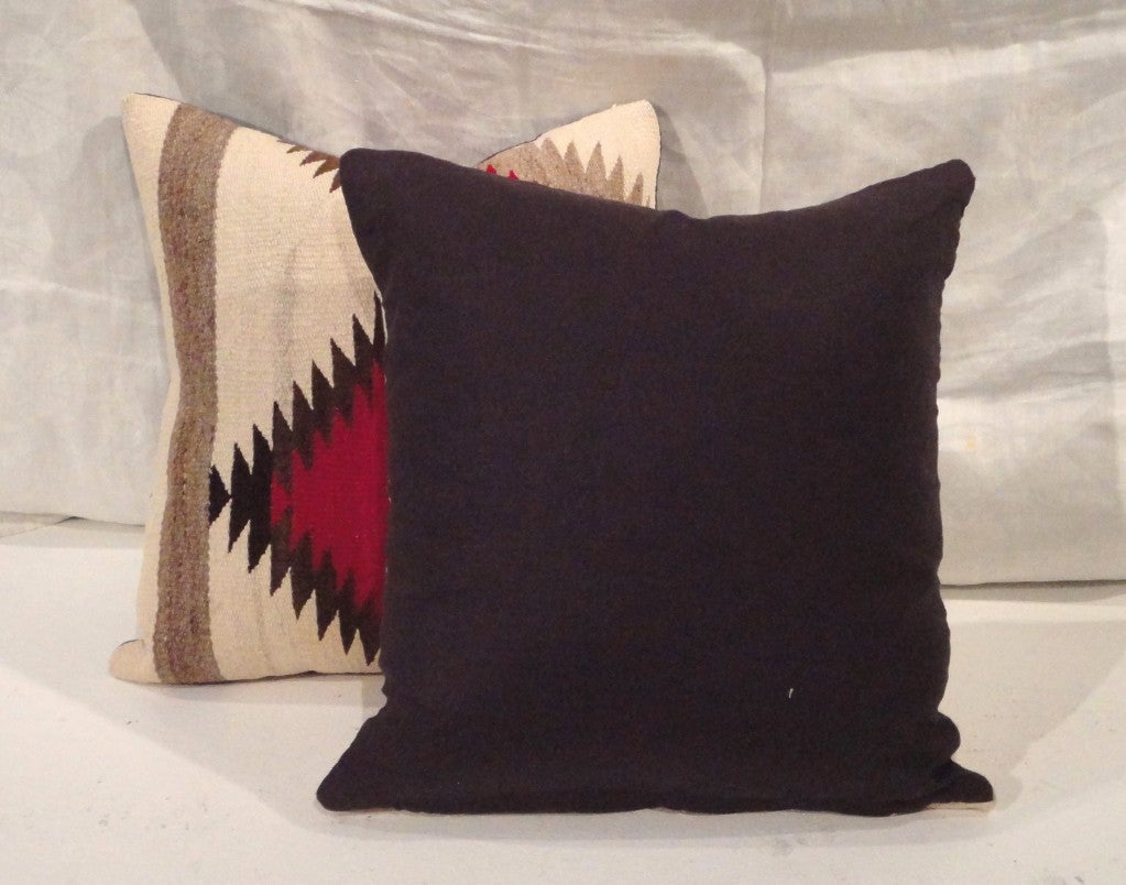 20th Century Pair of Early Navajo Indian Weaving Pillows
