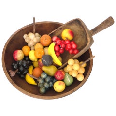 Antique Collection of 32 Pieces of  Stone Fruit From New England