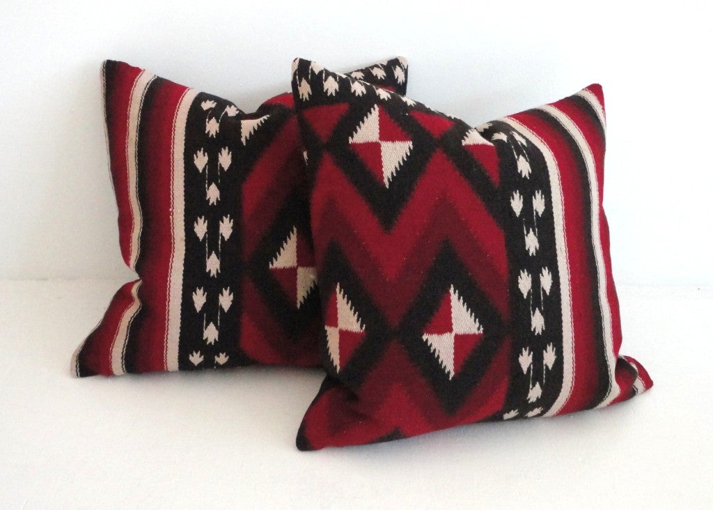 Fantastic Early Geometric Indian Weaving Pillows