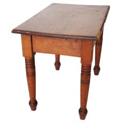 19THC Hepplewhite Country Small Table In Original Surface