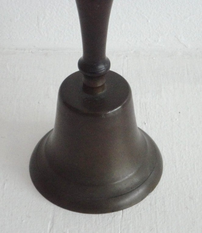 19th Century 19thc  Brass Dinner Bell From Pennsylvania
