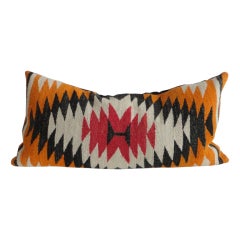 Vintage Fantastic Eye Dazzler Navajo Indian Weaving Bolster Pillow