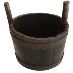 18th Century Handmade Doubled Handled Bucket from New England 5