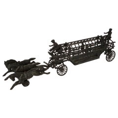 Fantastic Late 19thc Horse & Ladder's Cast Iron Toy