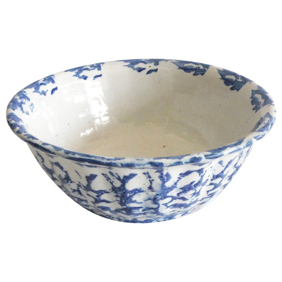 19th Century Spongeware Bowl For Sale