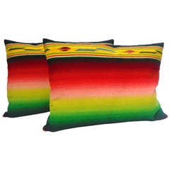 Mexican Indian Weaving, Serape Bolster Pillows
