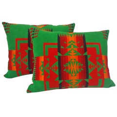 Amazing Early Pendleton Indian Design Camp Blanket Pillows