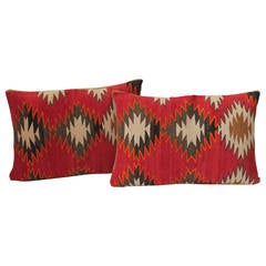 Fantastic Pair of Eye Dazzler Navajo Indian Weaving Pillows