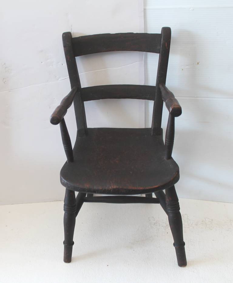 American Early 19th Century Original Surface Child's Chair For Sale