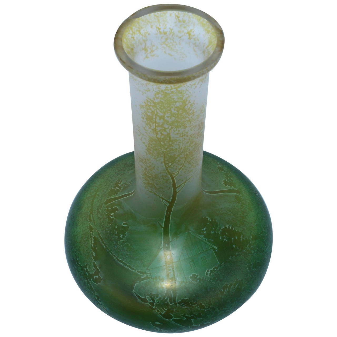 Rare 19th Century Art Glass Vase For Sale at 1stdibs