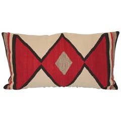 Early Geometric Navajo Weaving Bolster Pillow 4
