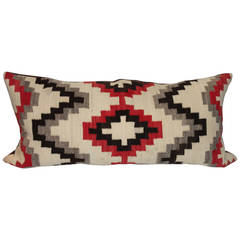 Early 20th Century Navajo Weaving Garden Maze Pillow